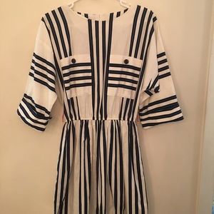VINTAGE stripped long sleeved dress